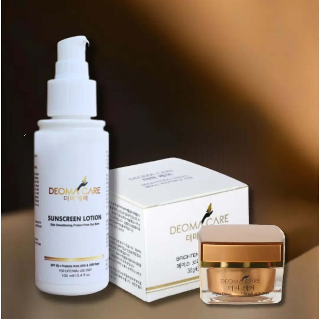 (कॉम्बो पैक) डियोमा ब्राइटनिंग क्रीम और डियोमा सनस्क्रीन लोशन